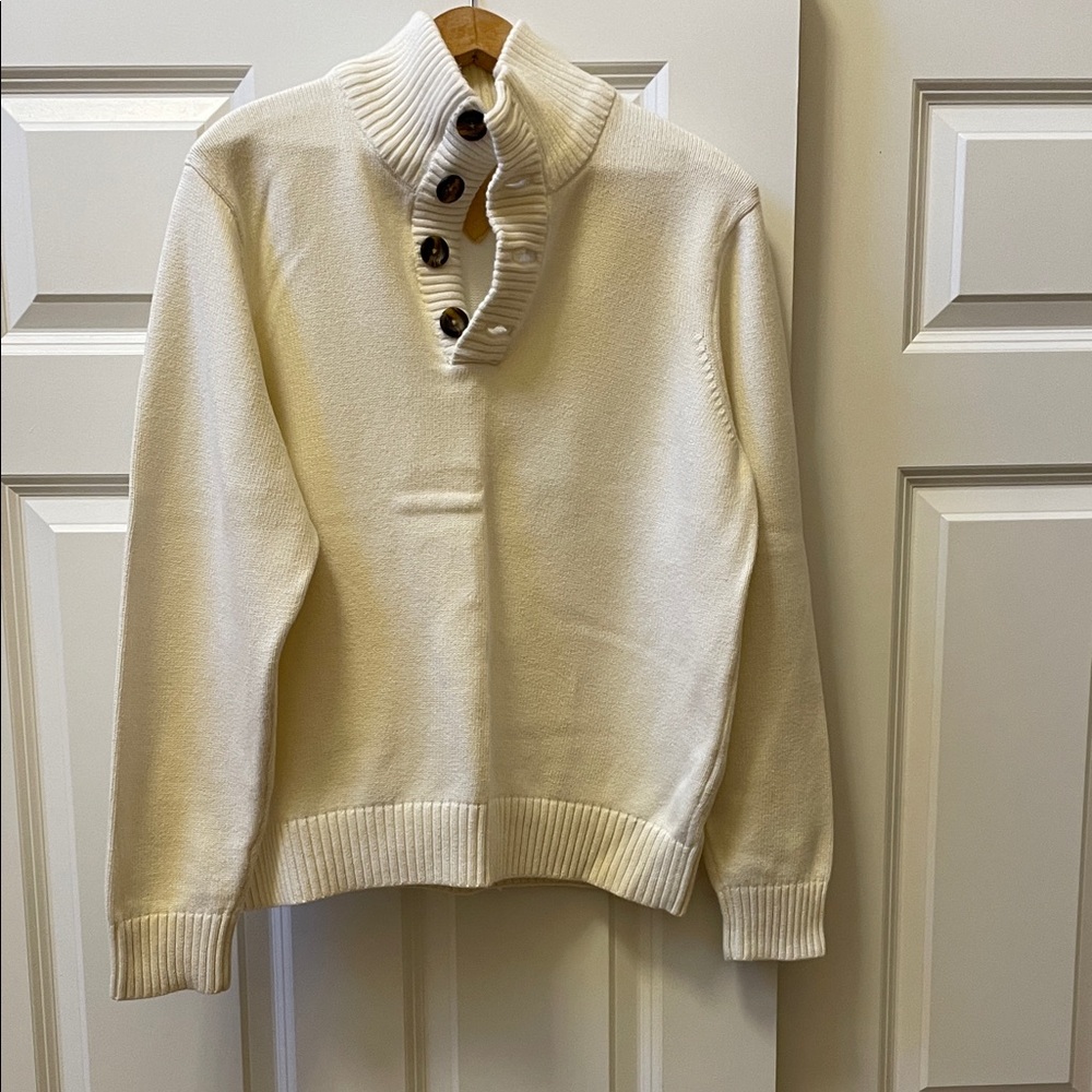 Tommy Hilfiger Cream Turtleneck Sweater